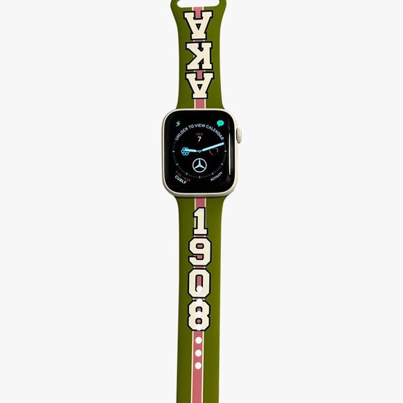 Alpha Kappa Alpha Apple Watch Band Size 38/40/41 mm Bold Green - Picture 1 of 6